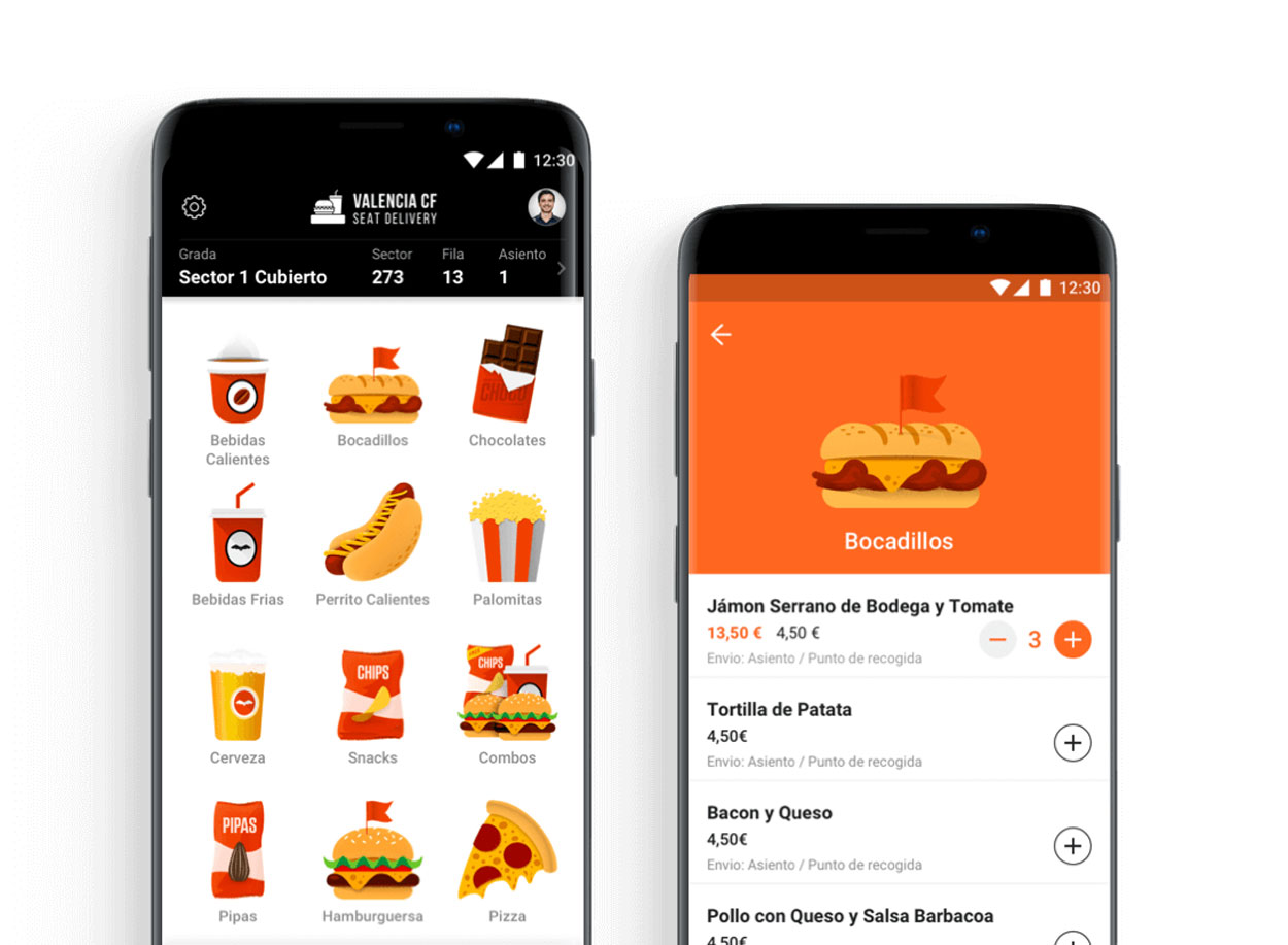 App del VCF para comprar comida y bebida desde la butaca